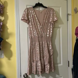 Michael Kors light pink ruffle dress